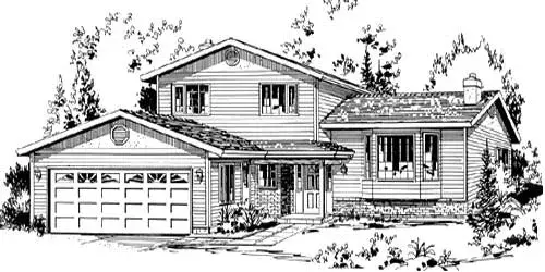 Traditional house plans 40-451 - front exterior, 1,871 sq ft, 4 bed, 2 bath house plans | Monster House Plans
