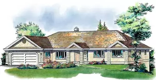 Traditional house plans 40-453 - front exterior, 1,882 sq ft, 3 bed, 2 bath house plans | Monster House Plans