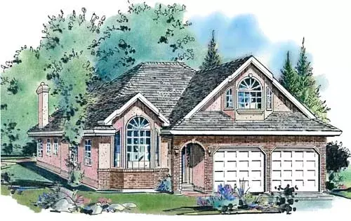Traditional house plans 40-454 - front exterior, 1,884 sq ft, 4 bed, 2 bath house plans | Monster House Plans