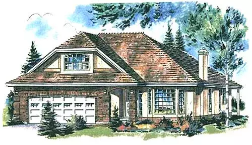 Traditional house plans 40-473 - front exterior, 1,935 sq ft, 2 bed, 2 bath house plans | Monster House Plans