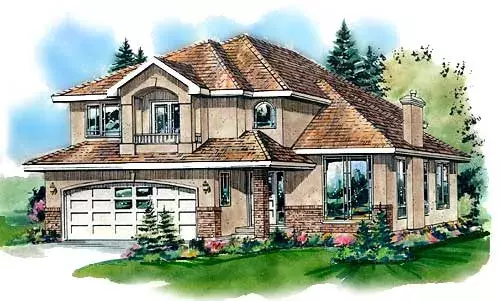 Traditional house plans 40-477 - front exterior, 1,950 sq ft, 3 bed, 2 bath house plans | Monster House Plans