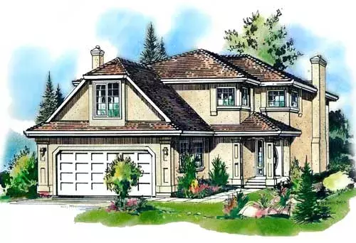 Southwest house plans 40-486 - front exterior, 1,970 sq ft, 5 bed, 2 bath house plans | Monster House Plans