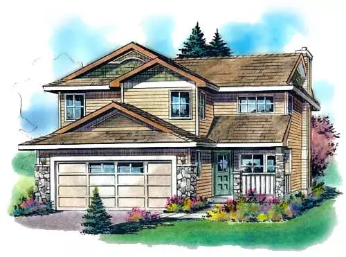 Traditional house plans 40-509 - front exterior, 2,085 sq ft, 3 bed, 2 bath house plans | Monster House Plans