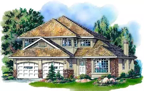 Traditional house plans 40-510 - front exterior, 2,088 sq ft, 3 bed, 2 bath house plans | Monster House Plans