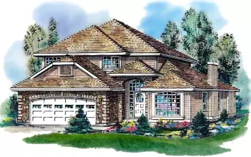 Traditional house plans 40-519 - front exterior, 2,143 sq ft, 3 bed, 2 bath house plans | Monster House Plans