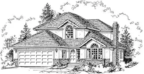 Traditional house plans 40-520 - front exterior, 2,152 sq ft, 3 bed, 2 bath house plans | Monster House Plans