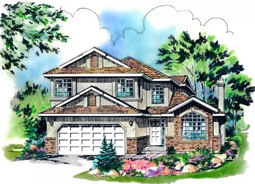 Traditional house plans 40-525 - front exterior, 2,179 sq ft, 4 bed, 2 bath house plans | Monster House Plans