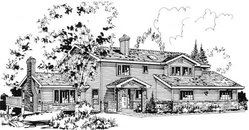 Traditional house plans 40-540 - front exterior, 2,341 sq ft, 4 bed, 2 bath house plans | Monster House Plans