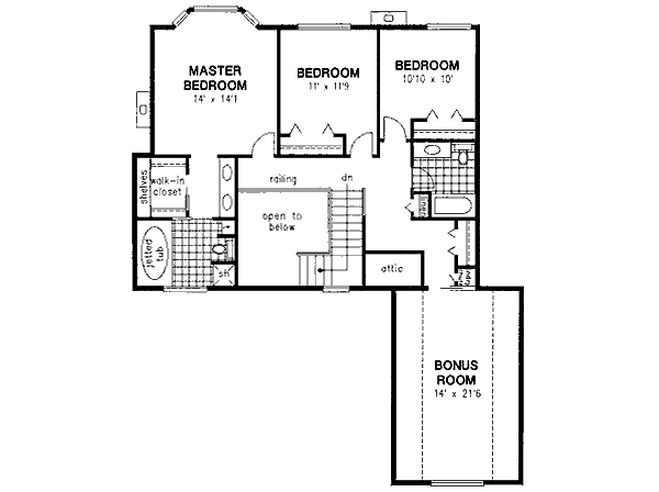 Upper/Second Floor Plan:40-542