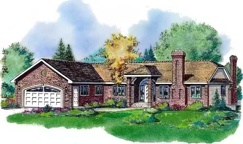 Traditional house plans 40-543 - front exterior, 2,354 sq ft, 3 bed, 2 bath house plans | Monster House Plans