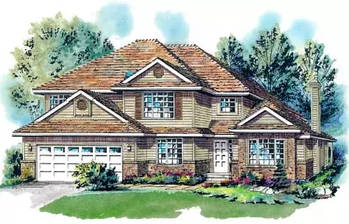 Traditional house plans 40-544 - front exterior, 2,356 sq ft, 4 bed, 2 bath house plans | Monster House Plans
