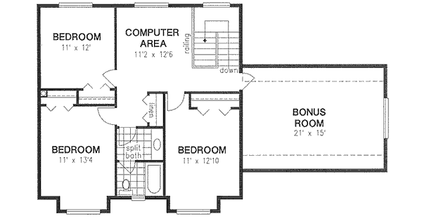Upper/Second Floor Plan:40-563
