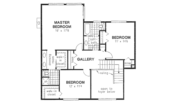 Upper/Second Floor Plan:40-565