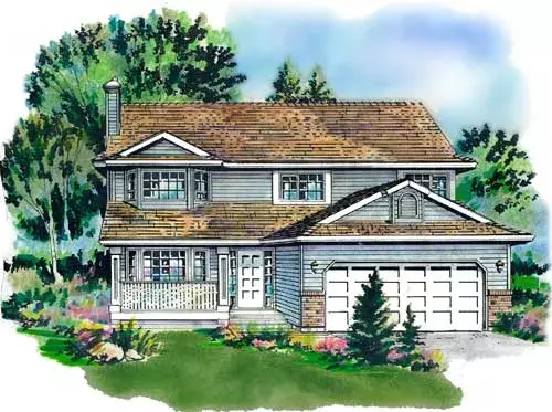 Traditional house plans 40-575 - front exterior, 2,654 sq ft, 4 bed, 2 bath house plans | Monster House Plans