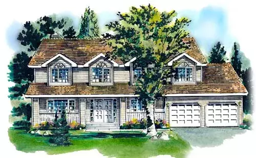 Country house plans 40-581 - front exterior, 2,787 sq ft, 4 bed, 2 bath house plans | Monster House Plans