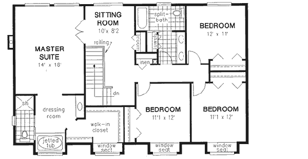 Upper/Second Floor Plan:40-581