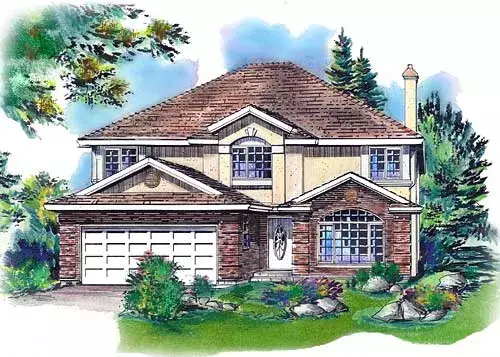 European house plans 40-582 - front exterior, 2,912 sq ft, 6 bed, 2 bath house plans | Monster House Plans