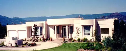 Santa Fe house plans 40-591 - front exterior, 5,050 sq ft, 4 bed, 5 bath house plans | Monster House Plans