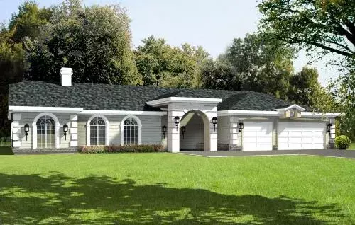 Mediterranean house plans 41-1009 - front exterior, 2,778 sq ft, 4 bed, 3 bath house plans | Monster House Plans