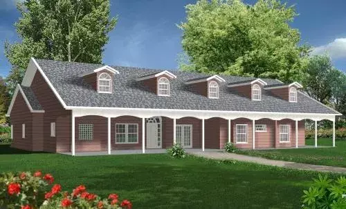Country house plans 41-1030 - front exterior, 2,837 sq ft, 4 bed, 3 bath house plans | Monster House Plans