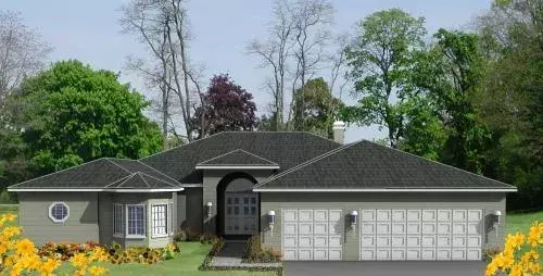 Traditional house plans 41-1031 - front exterior, 2,840 sq ft, 4 bed, 2 bath house plans | Monster House Plans