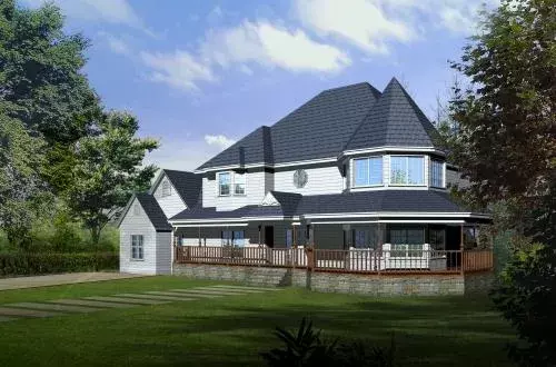 Victorian house plans 41-1034 - front exterior, 2,864 sq ft, 5 bed, 3 bath house plans | Monster House Plans