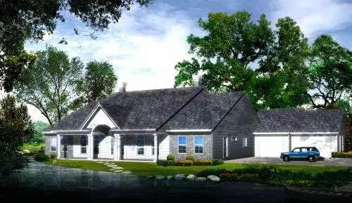 Traditional house plans 41-1038 - front exterior, 2,888 sq ft, 2 bed, 2 bath house plans | Monster House Plans