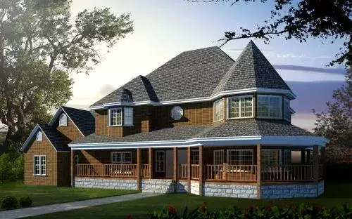 Victorian house plans 41-1050 - front exterior, 2,932 sq ft, 4 bed, 4 bath house plans | Monster House Plans