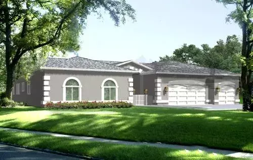 Mediterranean house plans 41-1101 - front exterior, 3,111 sq ft, 3 bed, 3 bath house plans | Monster House Plans