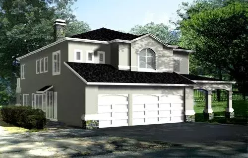 Mediterranean house plans 41-1104 - front exterior, 3,124 sq ft, 5 bed, 4 bath house plans | Monster House Plans