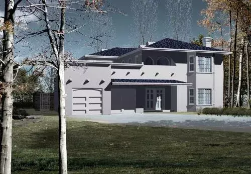 Sunbelt house plans 41-1106 - front exterior, 3,146 sq ft, 4 bed, 3 bath house plans | Monster House Plans
