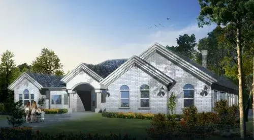 Mediterranean house plans 41-1136 - front exterior, 3,300 sq ft, 4 bed, 3 bath house plans | Monster House Plans