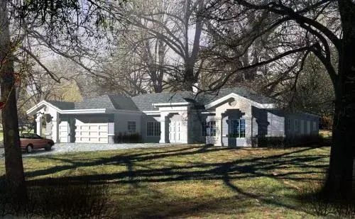 Southwest house plans 41-1137 - front exterior, 3,300 sq ft, 4 bed, 3 bath house plans | Monster House Plans
