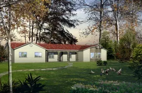 Traditional house plans 41-1142 - front exterior, 3,356 sq ft, 4 bed, 3 bath house plans | Monster House Plans