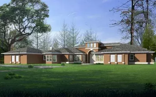 Mediterranean house plans 41-1145 - front exterior, 3,382 sq ft, 5 bed, 3 bath house plans | Monster House Plans