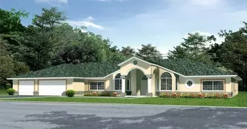 Mediterranean house plans 41-1148 - front exterior, 3,400 sq ft, 4 bed, 4 bath house plans | Monster House Plans
