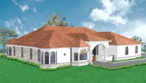 Mediterranean house plans 41-1168 - front exterior, 3,526 sq ft, 5 bed, 3 bath house plans | Monster House Plans