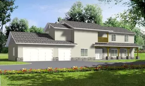 Traditional house plans 41-1173 - front exterior, 3,559 sq ft, 5 bed, 4 bath house plans | Monster House Plans