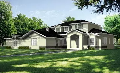 Mediterranean house plans 41-1182 - front exterior, 3,622 sq ft, 4 bed, 3 bath house plans | Monster House Plans