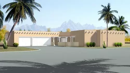 Santa Fe house plans 41-1185 - front exterior, 3,630 sq ft, 4 bed, 3 bath house plans | Monster House Plans
