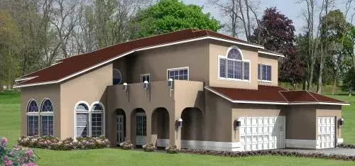 Mediterranean house plans 41-1187 - front exterior, 3,656 sq ft, 5 bed, 4 bath house plans | Monster House Plans