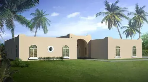 Santa Fe house plans 41-1194 - front exterior, 3,771 sq ft, 4 bed, 3 bath house plans | Monster House Plans
