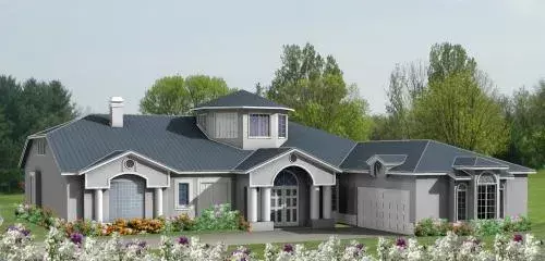 Mediterranean house plans 41-1199 - front exterior, 3,839 sq ft, 5 bed, 3 bath house plans | Monster House Plans