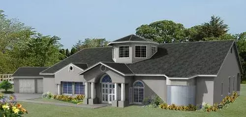 Mediterranean house plans 41-1200 - front exterior, 3,858 sq ft, 4 bed, 4 bath house plans | Monster House Plans
