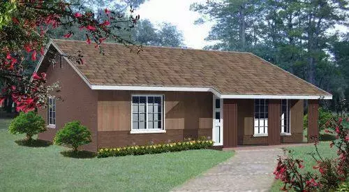 Traditional house plans 41-121 - front exterior, 781 sq ft, 2 bed, 1 bath house plans | Monster House Plans