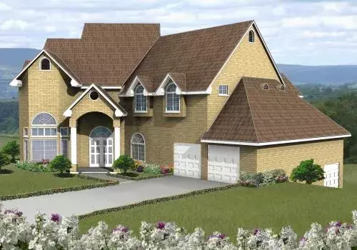 Traditional house plans 41-1220 - front exterior, 4,710 sq ft, 4 bed, 5 bath house plans | Monster House Plans