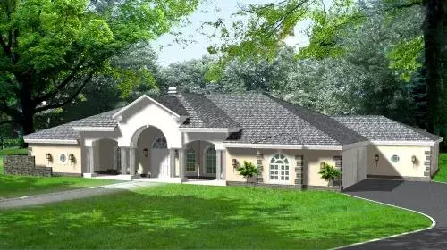 Mediterranean house plans 41-1221 - front exterior, 4,727 sq ft, 4 bed, 4 bath house plans | Monster House Plans