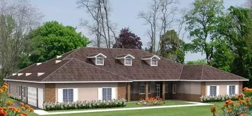 Traditional house plans 41-1226 - front exterior, 4,949 sq ft, 5 bed, 5 bath house plans | Monster House Plans