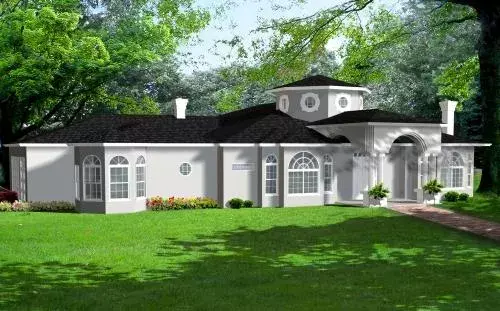 Mediterranean house plans 41-1229 - front exterior, 5,053 sq ft, 5 bed, 5 bath house plans | Monster House Plans