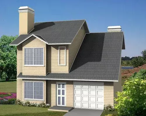 Traditional house plans 41-184 - front exterior, 1,041 sq ft, 2 bed, 2 bath house plans | Monster House Plans